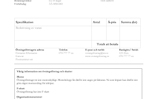 Ladda ner gratis fakturamallar i Word och Excel – Faktura mallar gratis!