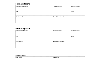 Fullmakt för arvskifte: Ladda ner mallar för bouppteckning och skifte