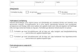 Ladda ner gratis generalfullmakt mall för att hantera dina ekonomiska intressen