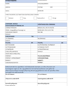Ladda ner hyreskontrakt för husvagn – Mallar och viktiga villkor