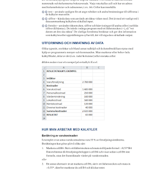 Ladda ner kalkylmallar i Excel för effektiv kostnadskalkylering