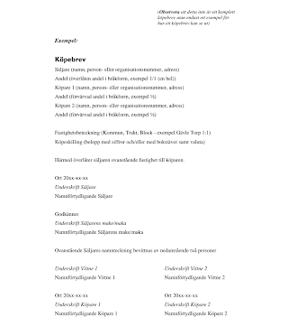 Ladda ner köpebrev och köpekontrakt för fastighet – Guide och mallar