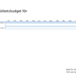 Gratis likviditetsbudget mall för enkel nedladdning och användning