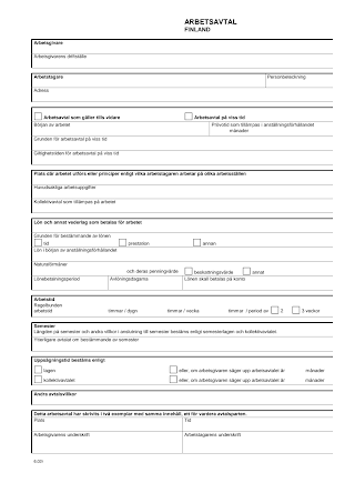 Ladda ner arbetsavtal blankett: Mallar för tidsbegränsade anställningar