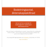 Ladda ner gratis bodelningsavtal och mallar för skilsmässa här!