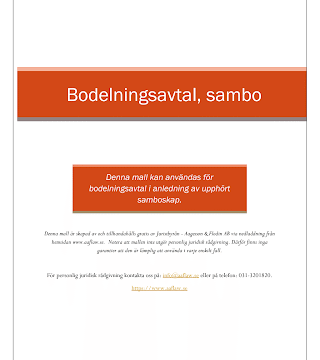 Gratis bodelningsavtal för sambor – Ladda ner mallar och exempel här!