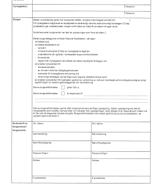 Ladda ner borgensman blankett för hyresrätt – allt om borgenär hyresrätt