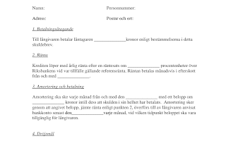 Ladda ner gratis enkelt skuldebrev mall och låneavtal mallar för enkelt bruk
